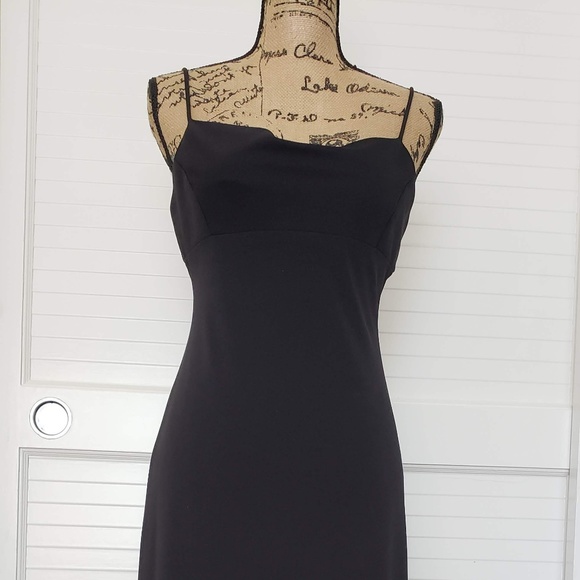 Like New BCBG Max Azria Cowl Neck Long Black Dress - Local Pickup Available - Picture 1 of 8